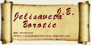 Jelisaveta Borotić vizit kartica